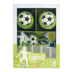 Muffin-Set Fußball 48-teilig bunt