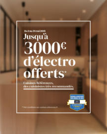 Jusqu’à 3 000€ d’électro offerts pour donner vie à votre projet sur-mesure !