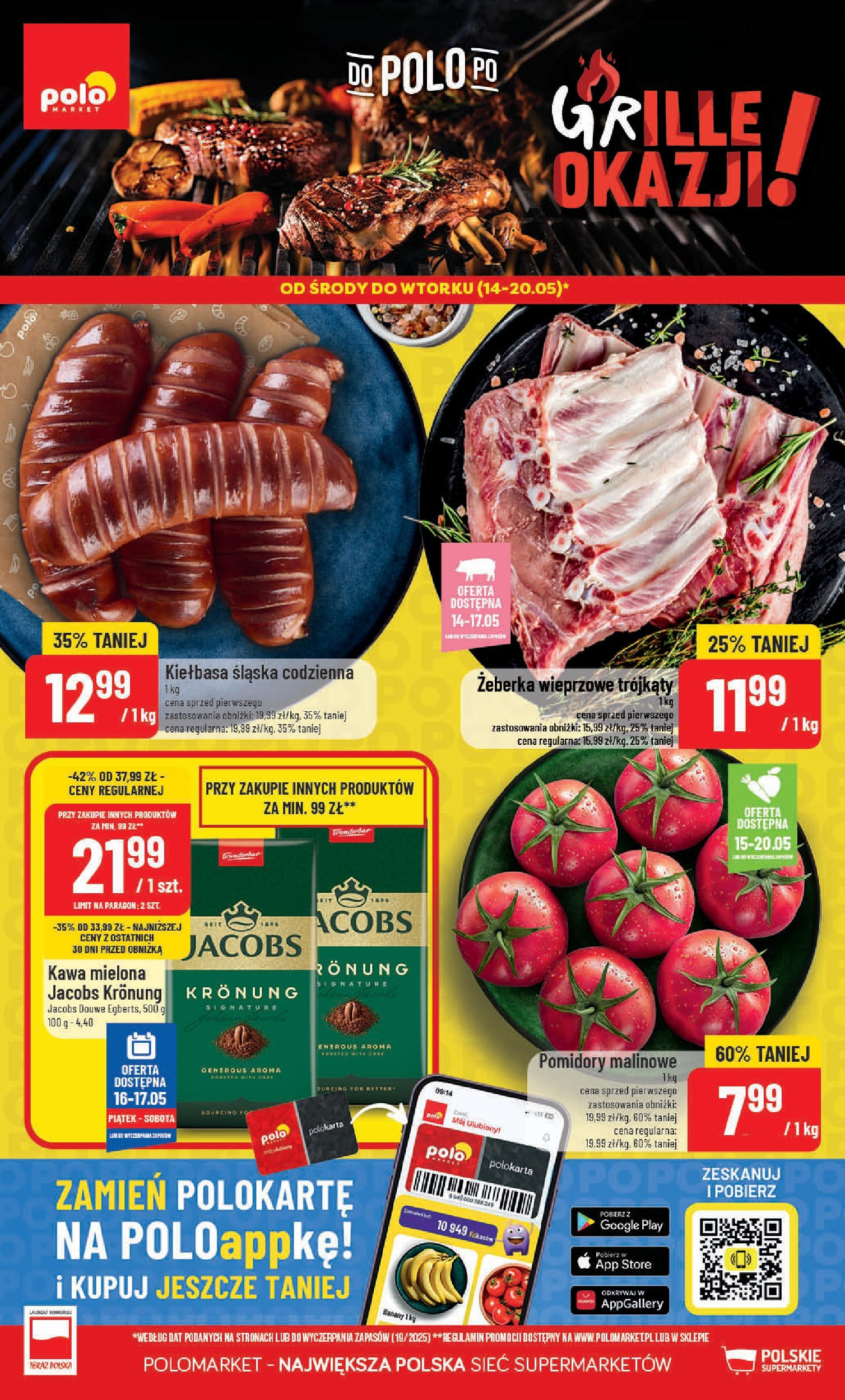 POLOmarket gazetka od jutra (14.05.2025) | Nowa PDF | Strona: 1 | Produkty: Pomidory malinowe, Kie艂basa 艣l膮ska, Kawa, Banany POLOmarket gazetka od jutra (14.05.2025) - Nowa PDF | Strona: 1 | Produkty: Pomidory malinowe, Kie艂basa 艣l膮ska, Kawa, Banany