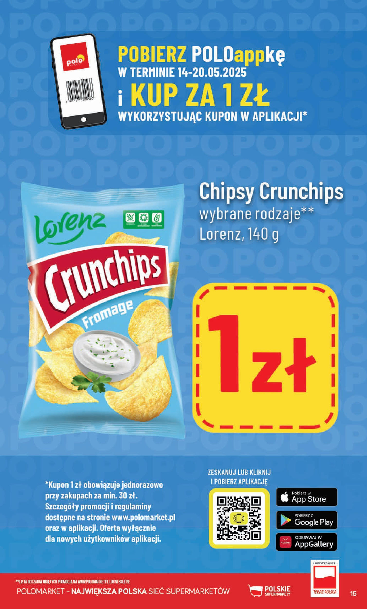 POLOmarket gazetka od jutra (14.05.2025) | Nowa PDF | Strona: 15 | Produkty: Chipsy POLOmarket gazetka od jutra (14.05.2025) - Nowa PDF | Strona: 15 | Produkty: Chipsy