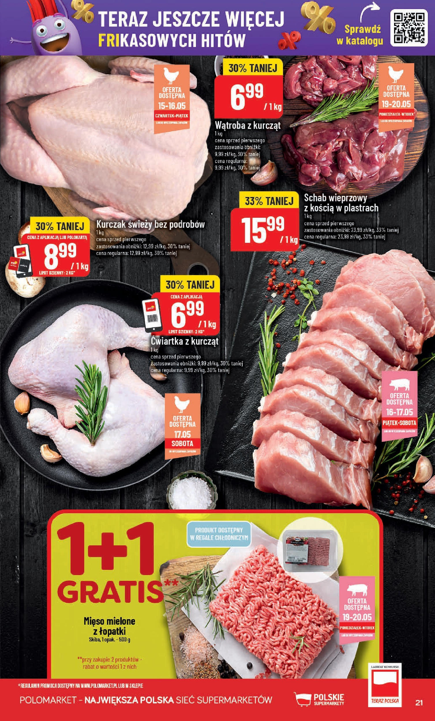 POLOmarket gazetka od jutra (14.05.2025) | Nowa PDF | Strona: 21 | Produkty: Kurczak, Mi臋so, Schab wieprzowy, Mi臋so mielone POLOmarket gazetka od jutra (14.05.2025) - Nowa PDF | Strona: 21 | Produkty: Kurczak, Mi臋so, Schab wieprzowy, Mi臋so mielone