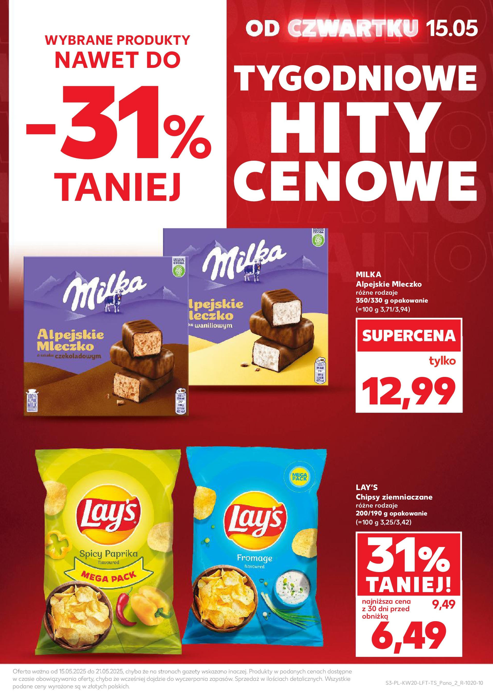 Kaufland gazetka (15.05.2025) - od jutra | Strona: 3 | Produkty: Chipsy, Milka Kaufland gazetka od 15.05.2025 - od jutra PDF | Strona: 3 | Produkty: Chipsy, Milka