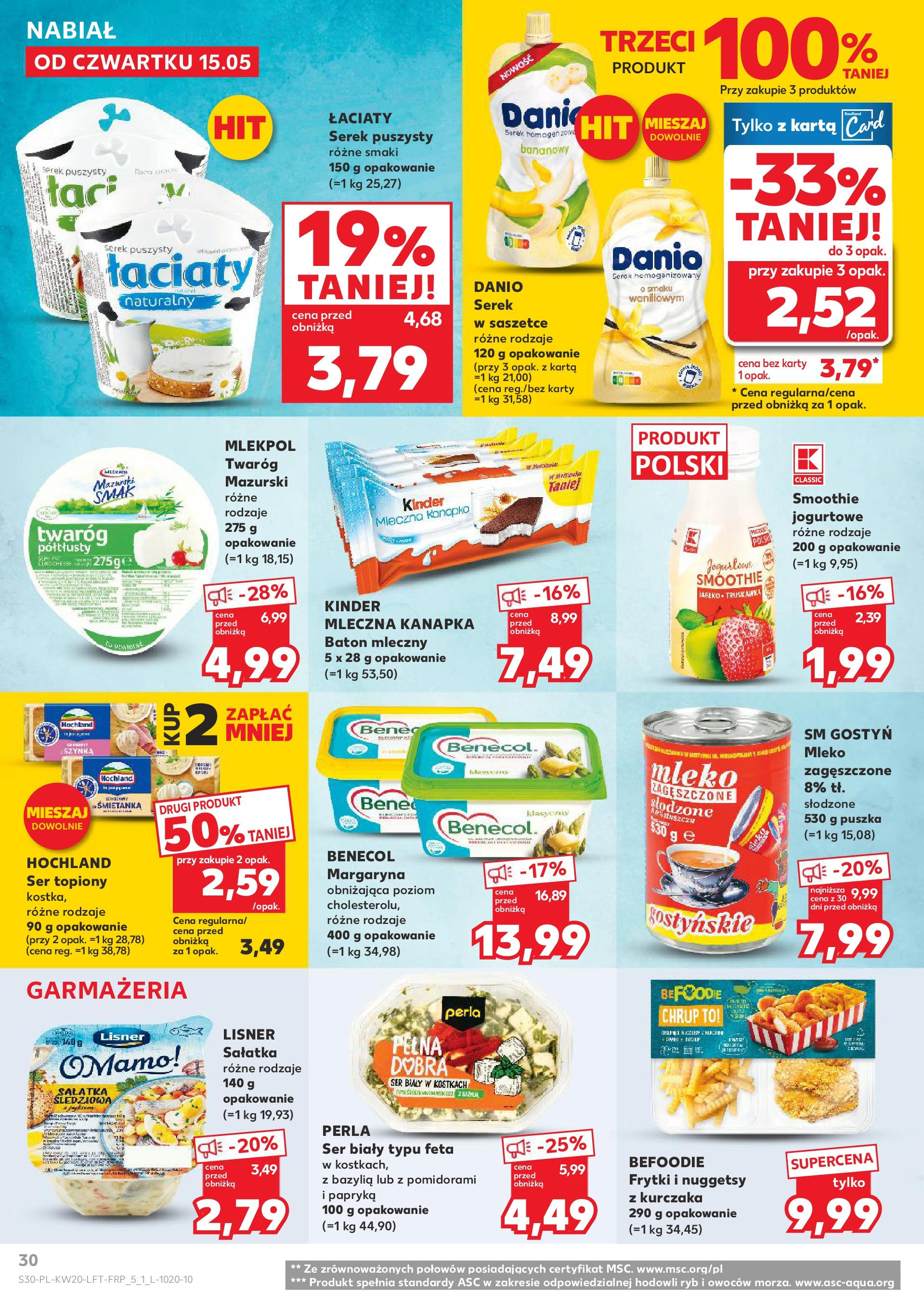 Kaufland gazetka (15.05.2025) - od jutra | Strona: 30 | Produkty: Smoothie, Papryka, Margaryna, Twaróg Kaufland gazetka od 15.05.2025 - od jutra PDF | Strona: 30 | Produkty: Smoothie, Papryka, Margaryna, Twaróg
