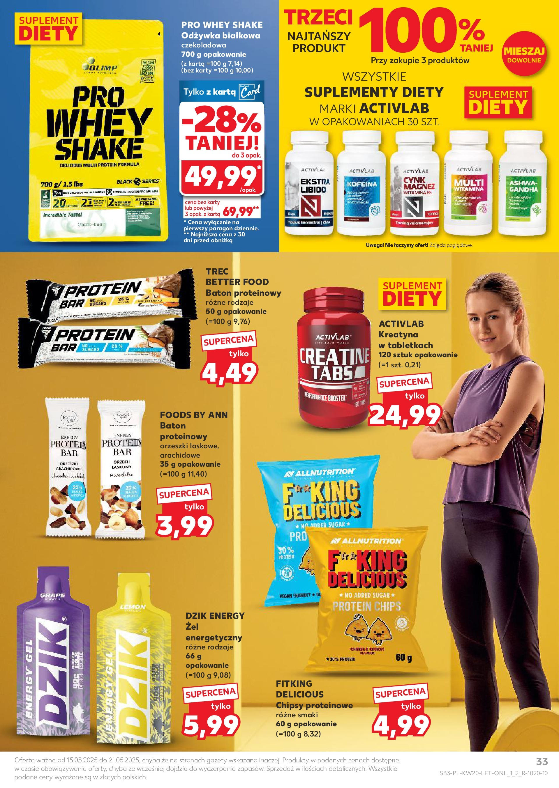 Kaufland gazetka (15.05.2025) - od jutra | Strona: 33 | Produkty: Karta, Czekoladowa, Baton, Odżywka Kaufland gazetka od 15.05.2025 - od jutra PDF | Strona: 33 | Produkty: Karta, Czekoladowa, Baton, Odżywka