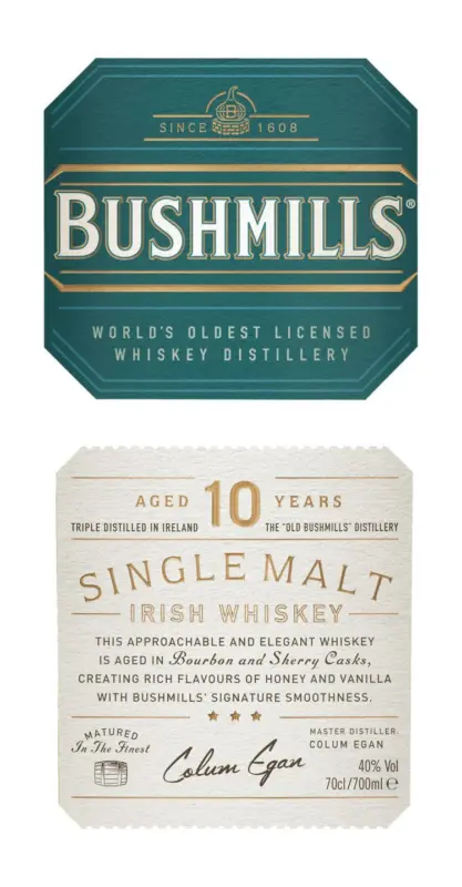 Bushmills Ирландско уиски 10-годишно