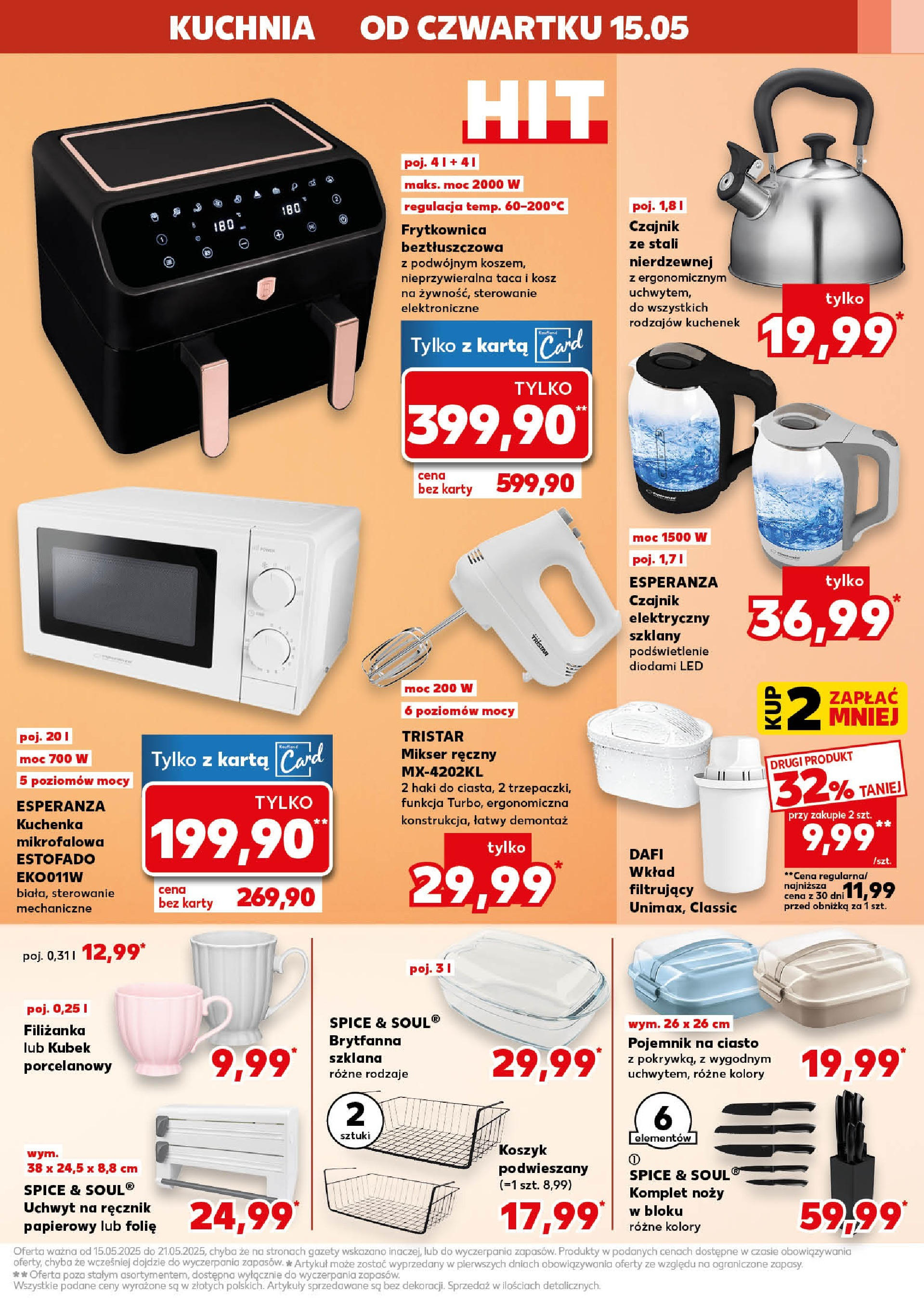 Kaufland gazetka - Mega okazje (15.05.2025) - od jutra | Strona: 9 | Produkty: Karta, Kuchenka mikrofalowa, Kuchenka, Czajnik Kaufland gazetka - Mega okazje od 15.05.2025 - od jutra PDF | Strona: 9 | Produkty: Karta, Kuchenka mikrofalowa, Kuchenka, Czajnik