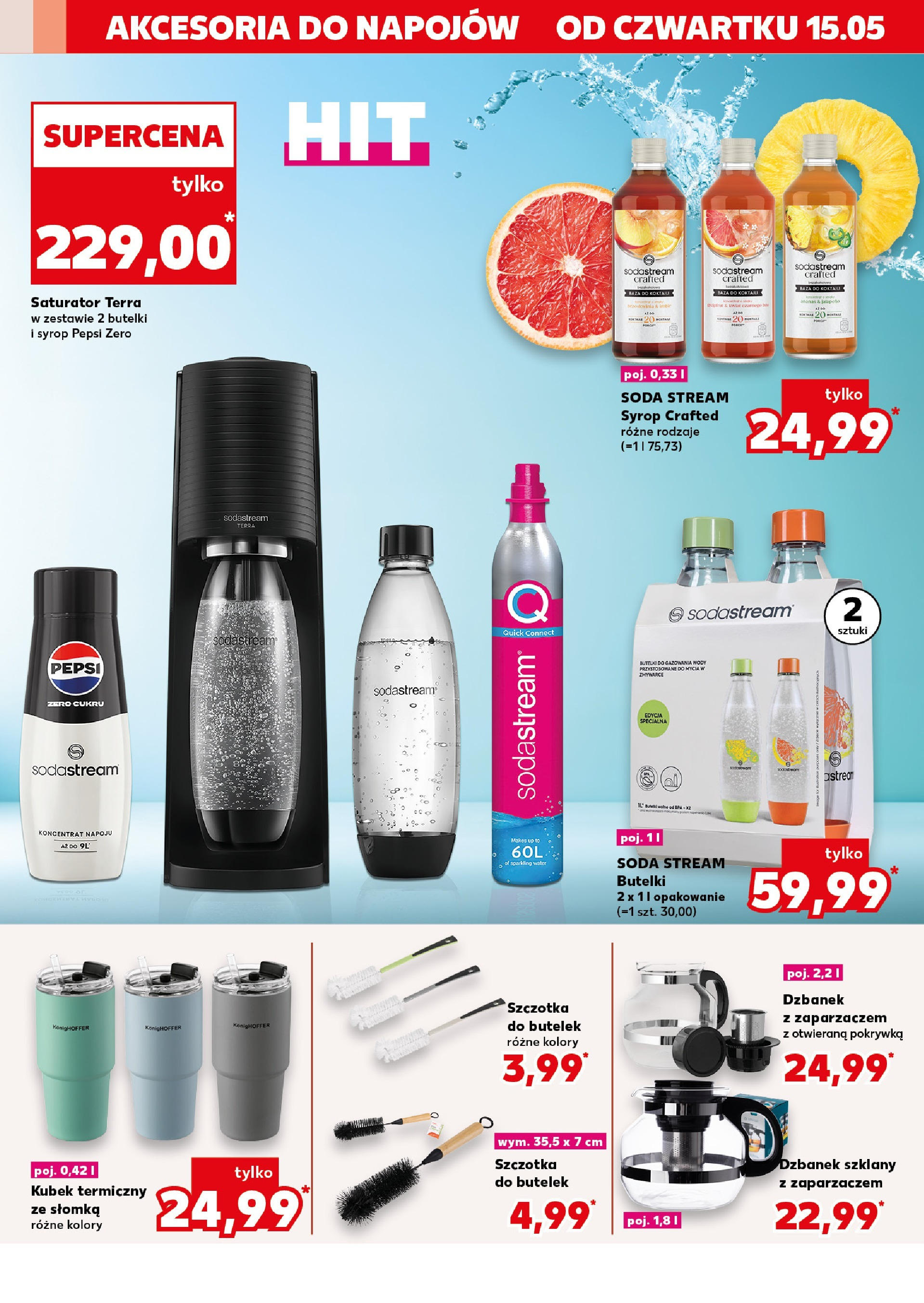 Kaufland gazetka - Mega okazje (15.05.2025) - od jutra | Strona: 14 | Produkty: Syrop, Dzbanek, Pepsi, Sodastream Kaufland gazetka - Mega okazje od 15.05.2025 - od jutra PDF | Strona: 14 | Produkty: Syrop, Dzbanek, Pepsi, Sodastream
