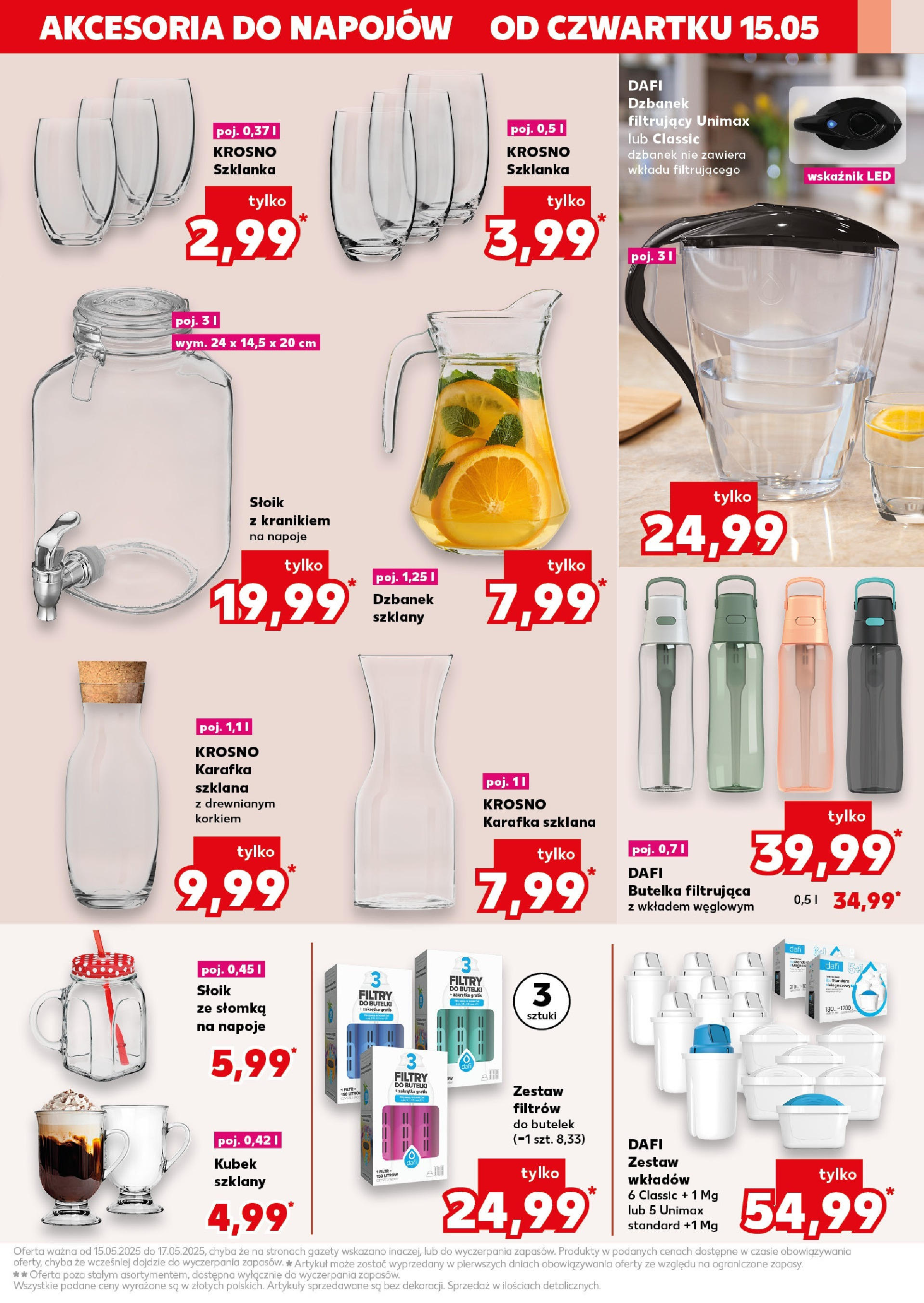 Kaufland gazetka - Mega okazje (15.05.2025) - od jutra | Strona: 15 | Produkty: Szklanka, Dzbanek, Napoje, Dzbanek filtrujący Kaufland gazetka - Mega okazje od 15.05.2025 - od jutra PDF | Strona: 15 | Produkty: Szklanka, Dzbanek, Napoje, Dzbanek filtrujący