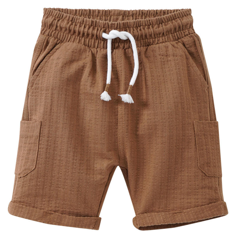 Baby Joggingshorts mit Strukturmuster