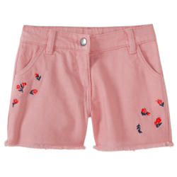 Baby Shorts mit Blumen-Stickerei