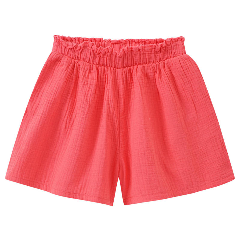 Mädchen Musselin-Shorts in unifarben