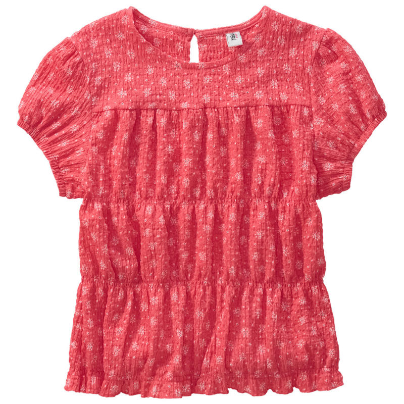 Mädchen Bluse in gekreppter Optik