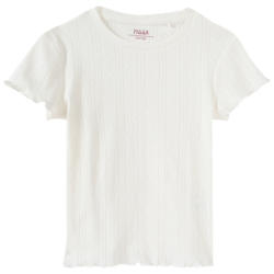 Mädchen T-Shirt mit Ajour-Muster