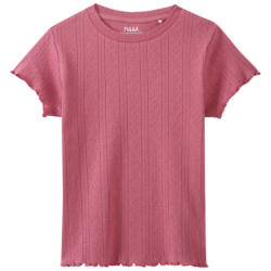 Mädchen T-Shirt mit Ajour-Muster