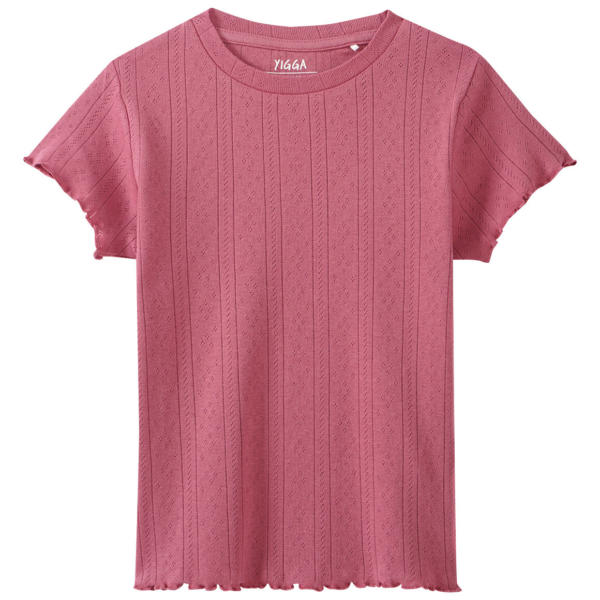 Mädchen T-Shirt mit Ajour-Muster