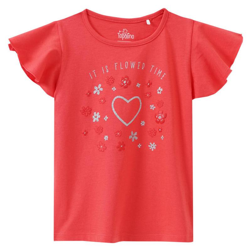 Mädchen T-Shirt mit Glitzer-Print