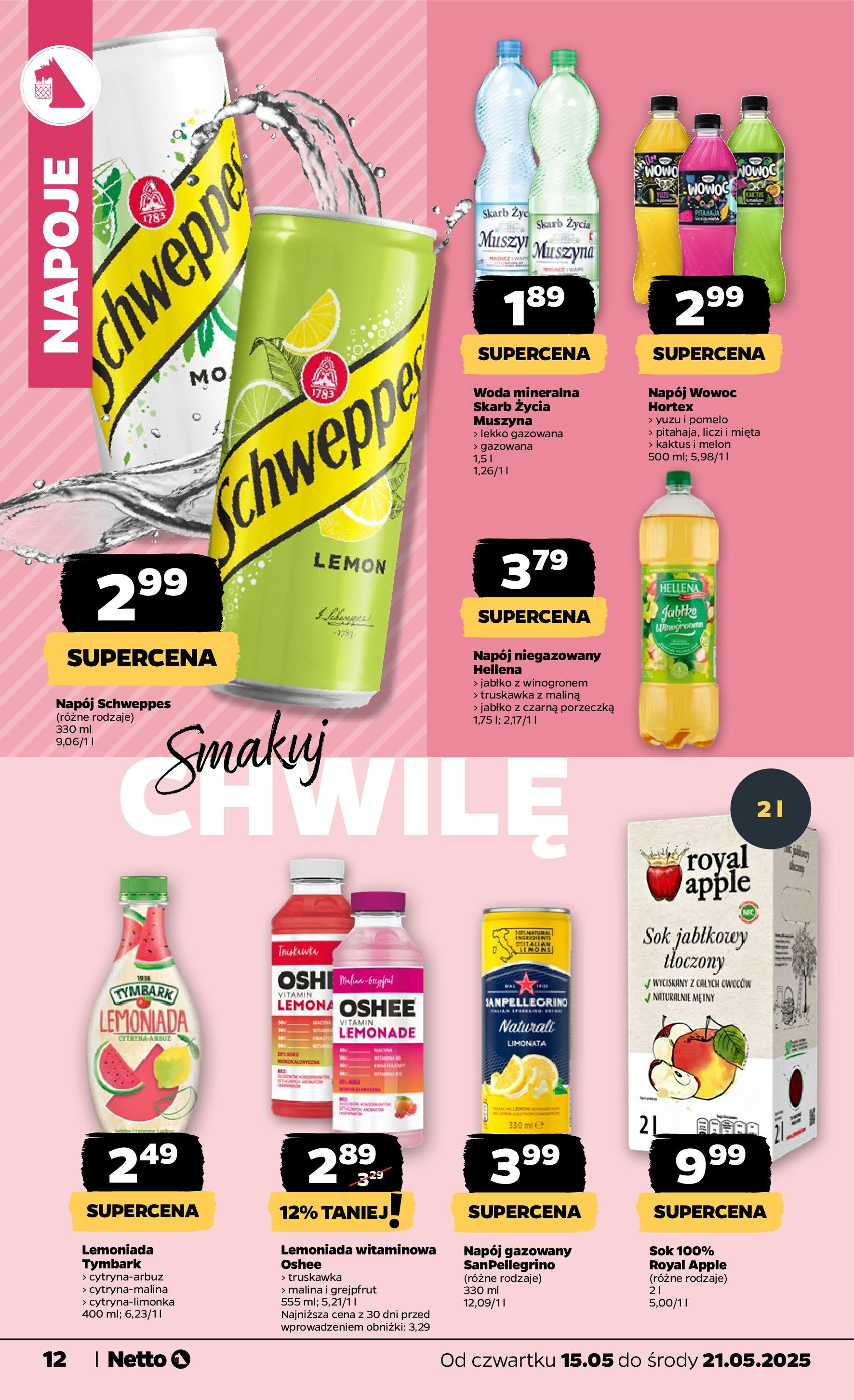 Netto gazetka - Spożywcza od 15.05.2025 | Promocje | Strona: 12 | Produkty: Cytryna, Arbuz, Melon, Woda Netto gazetka - Spożywcza od 15.05.2025 - Aktualne promocje | Strona: 12 | Produkty: Cytryna, Arbuz, Melon, Woda