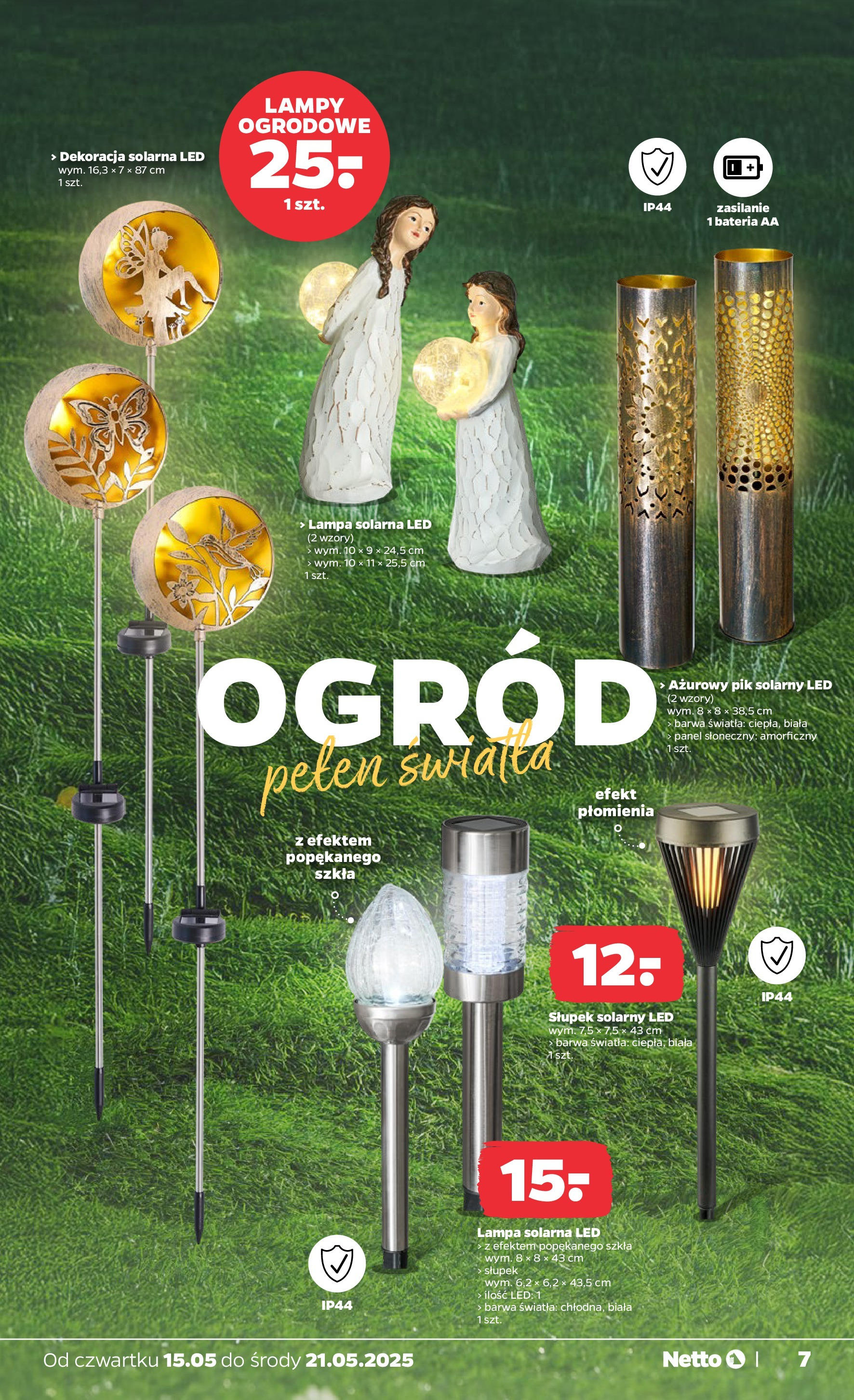 Netto gazetka - Spożywcza od 15.05.2025 | Promocje | Strona: 25 | Produkty: Lampa solarna, Bateria, Lampa Netto gazetka - Spożywcza od 15.05.2025 - Aktualne promocje | Strona: 25 | Produkty: Lampa solarna, Bateria, Lampa