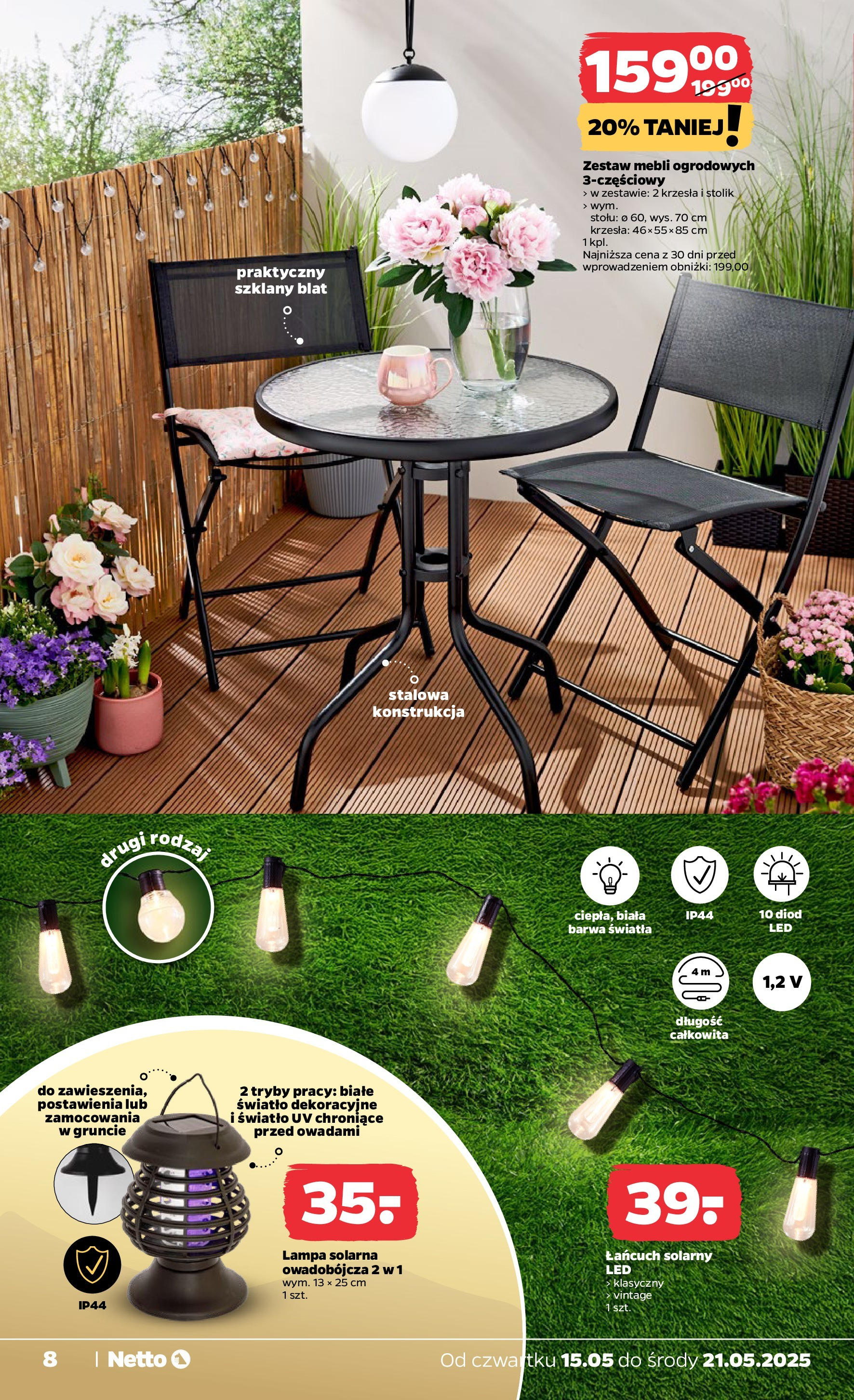 Netto gazetka - Spożywcza od 15.05.2025 | Promocje | Strona: 26 | Produkty: Lampa solarna, Lampa Netto gazetka - Spożywcza od 15.05.2025 - Aktualne promocje | Strona: 26 | Produkty: Lampa solarna, Lampa