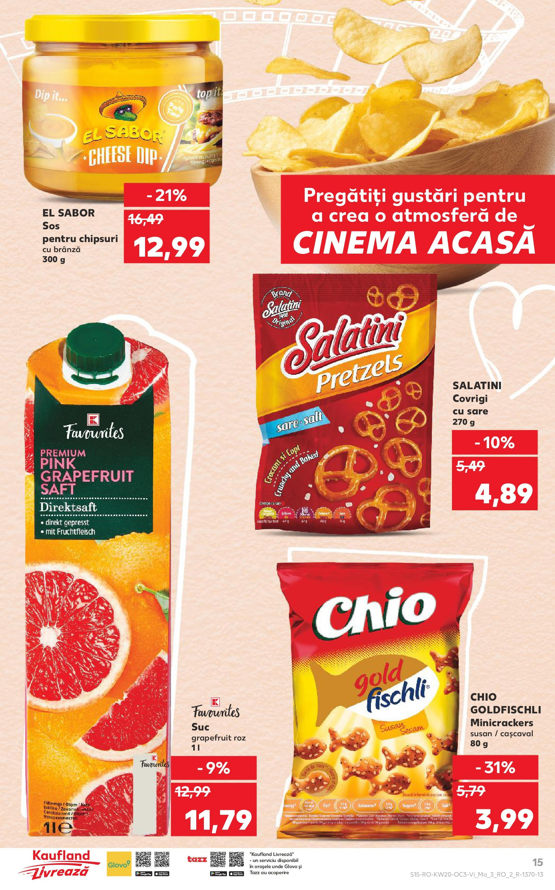 Catalog Kaufland - Râmnicu Vâlcea 16.05.2025 - Revista si Oferta | Pagină: 15 | Produse: Cașcaval, Brânză, Chipsuri, Sare