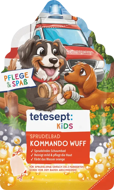 tetesept: KIDS Kinder Badezusatz Sprudelbad Kommando Wuff