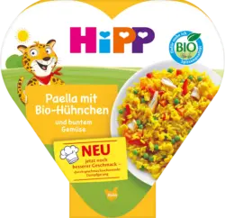 HiPP Kinderteller Paella mit buntem Gemüse und Hühnchen ab 1 Jahr