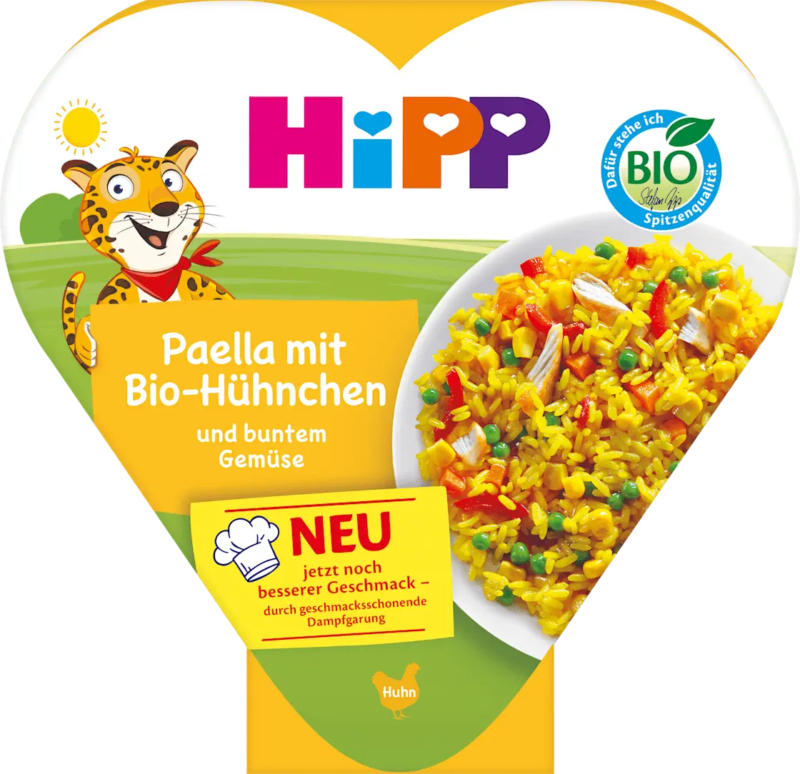 HiPP Kinderteller Paella mit buntem Gemüse und Hühnchen ab 1 Jahr