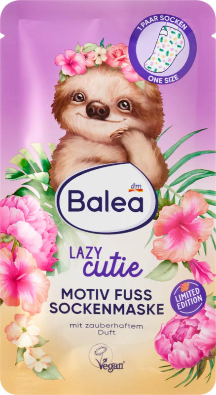 Balea Fußsockenmaske Lazy Cutie (1 Paar)