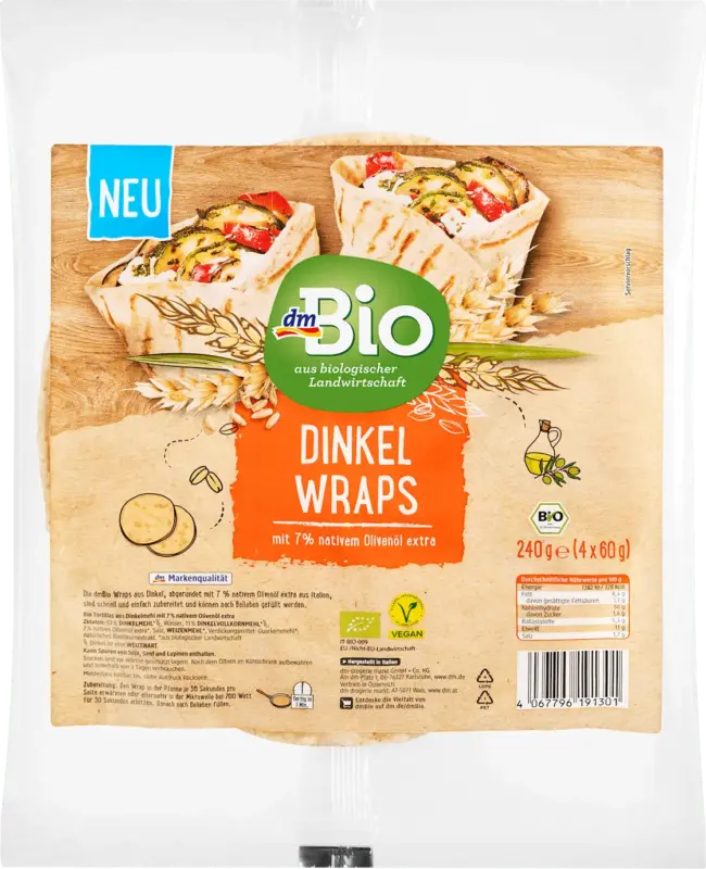 dmBio Dinkel Wraps