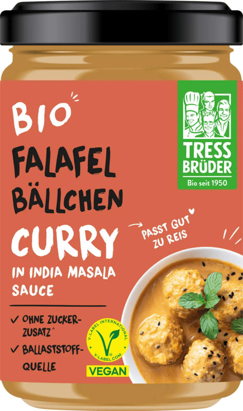 TRESSBRÜDER Falafelbällchen Curry India Masala Sauce