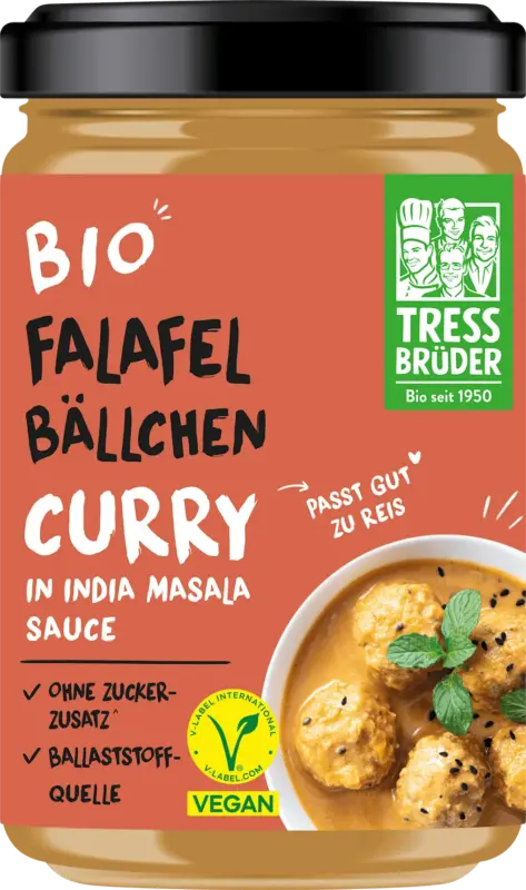 TRESSBRÜDER Falafelbällchen Curry India Masala Sauce