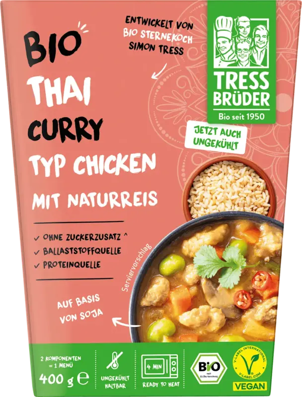 TRESSBRÜDER Thai Curry Typ Chicken mit Naturreis