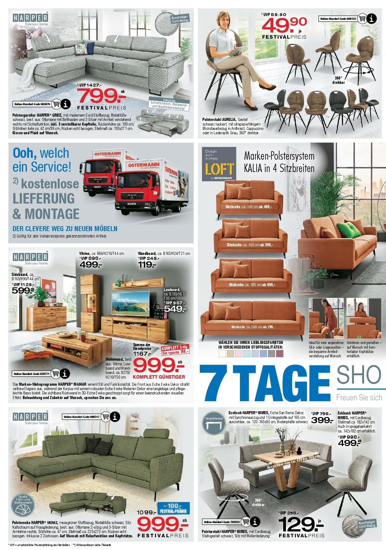 Ostermann - Möbel Ostermann: Neue Möbel wirken Wunder. (ab 23.05.2025) zum Blättern | Seite: 1 | Produkte: Bett, Eckbank, Kissen, Stuhl