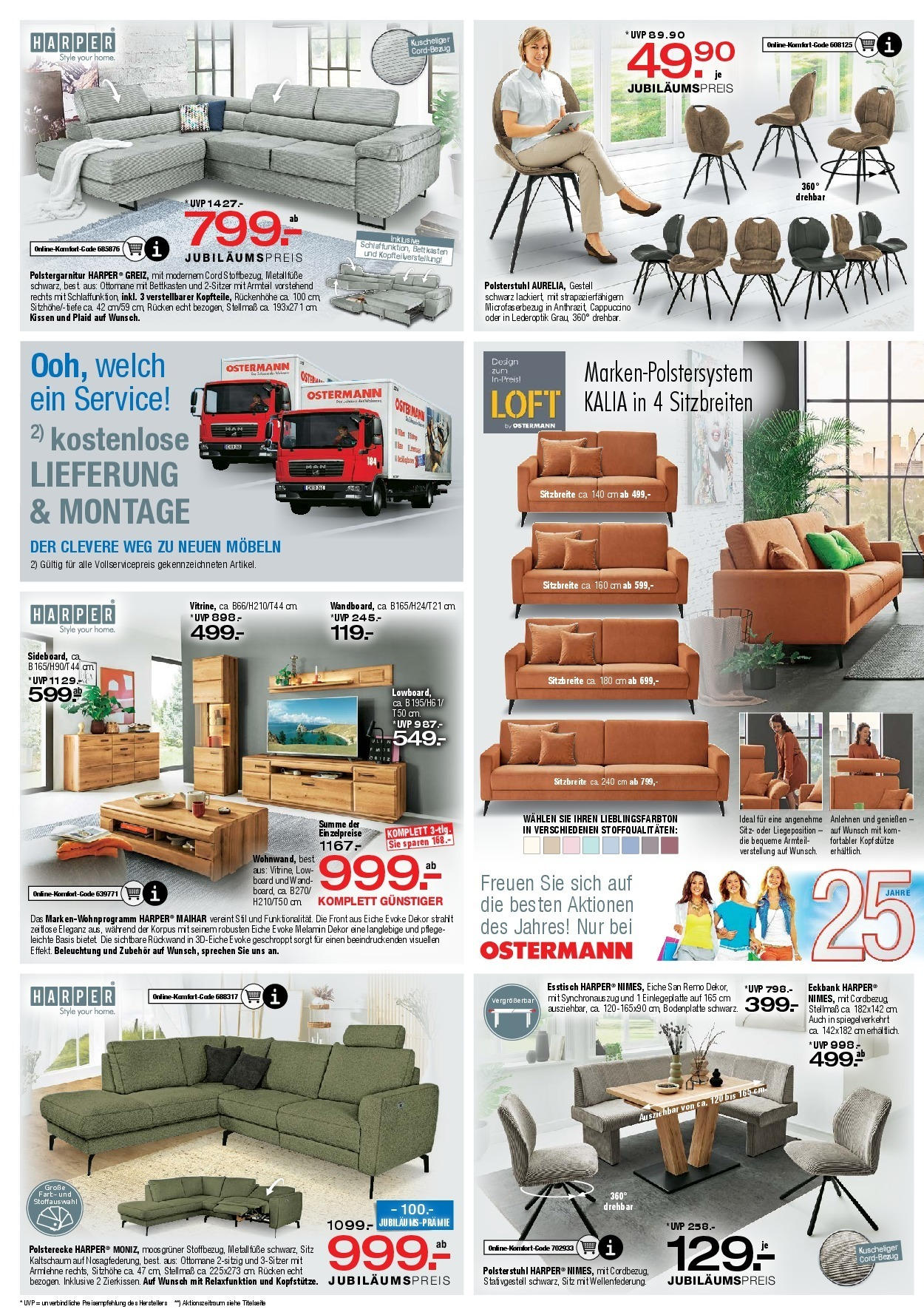 Ostermann - Möbel Ostermann: Neue Möbel wirken Wunder. (ab 16.05.2025) zum Blättern | Seite: 1 | Produkte: Bett, Vitrine, Stuhl, Spiegel
