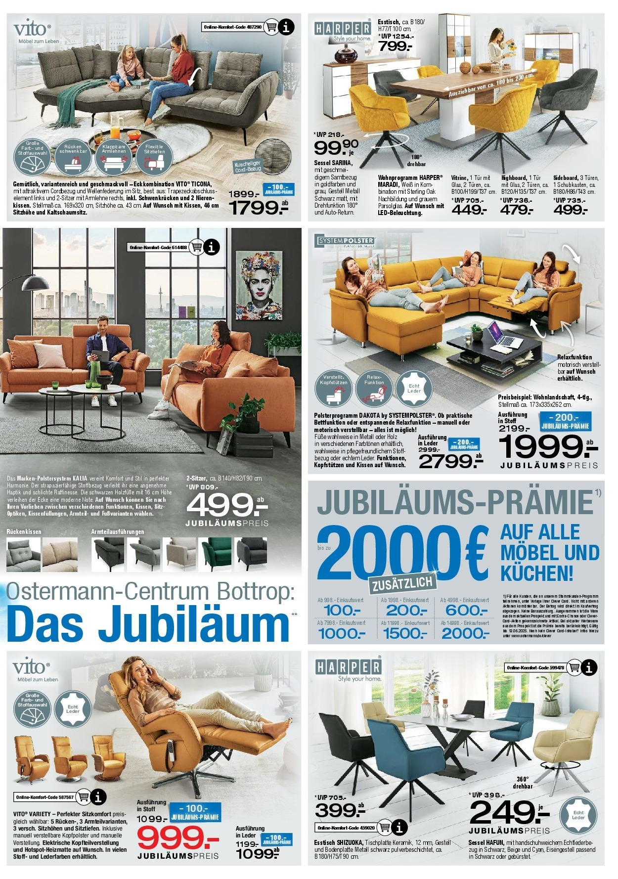 Ostermann - Möbel Ostermann: Neue Möbel wirken Wunder. (ab 16.05.2025) zum Blättern | Seite: 2 | Produkte: Esstisch, Kissen, Tür, Kuchen