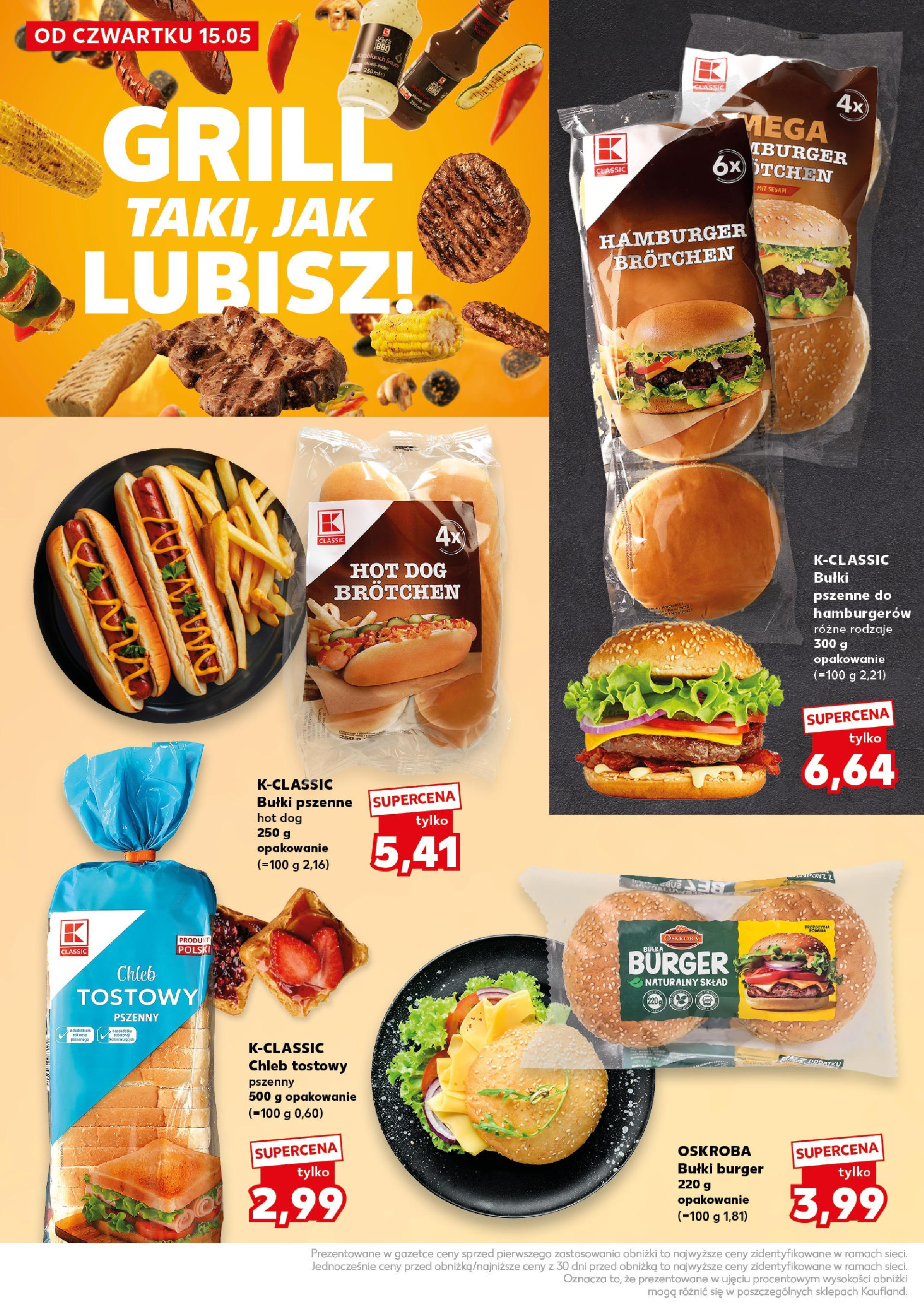 Kaufland gazetka - BBQ od 15.05.2025 - od jutra PDF | Strona: 6 | Produkty: Hamburger, Chleb tostowy, Grill, Chleb