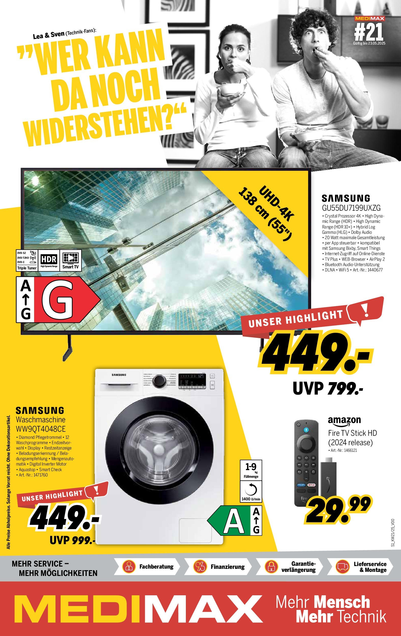 Medimax - MEDIMAX: Aktuelle Angebote (ab 15.05.2025) zum Blättern | Seite: 1 | Produkte: Waschmaschine, Samsung, Smart TV, Audio