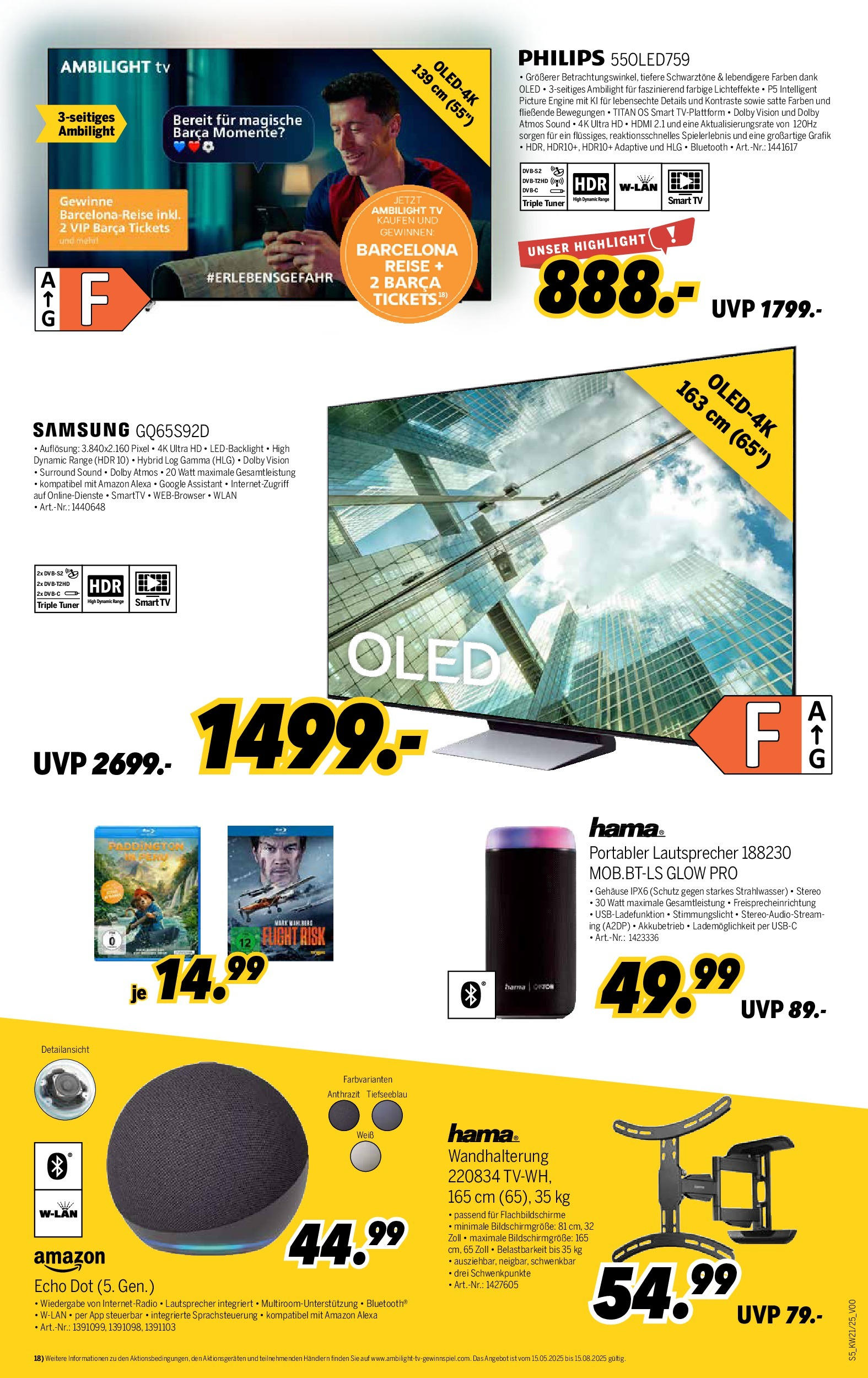 Medimax - MEDIMAX: Aktuelle Angebote (ab 15.05.2025) zum Blättern | Seite: 5 | Produkte: Philips, Lautsprecher, Samsung, Smart TV