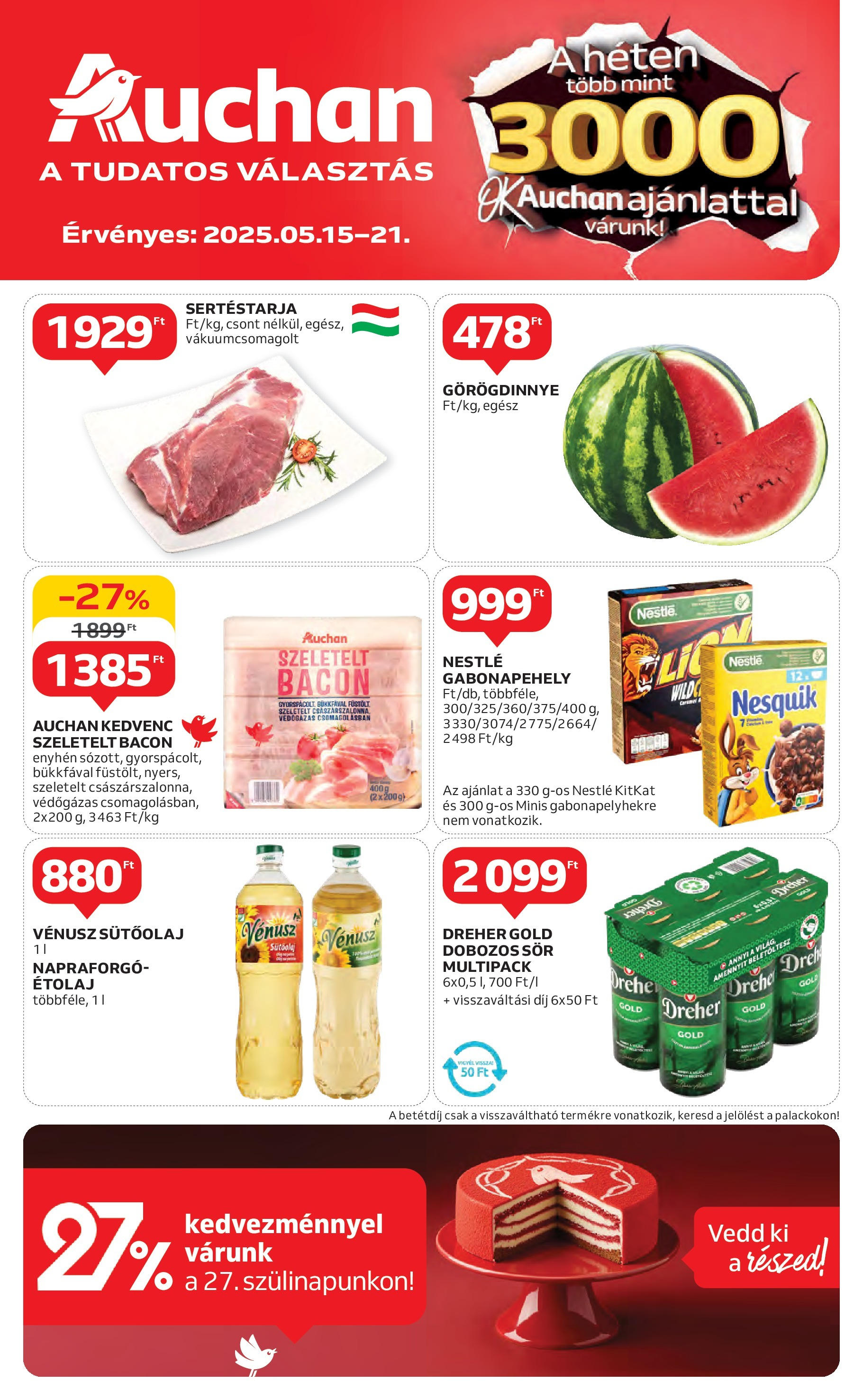 Auchan aktuális szórólap, érvényes 2025.05.15.-től - 1 oldal