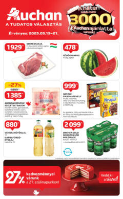 Auchan - Auchan újság érvényessége 05.21.-ig megtekintése, amely érvényes 2025.05.14.-től