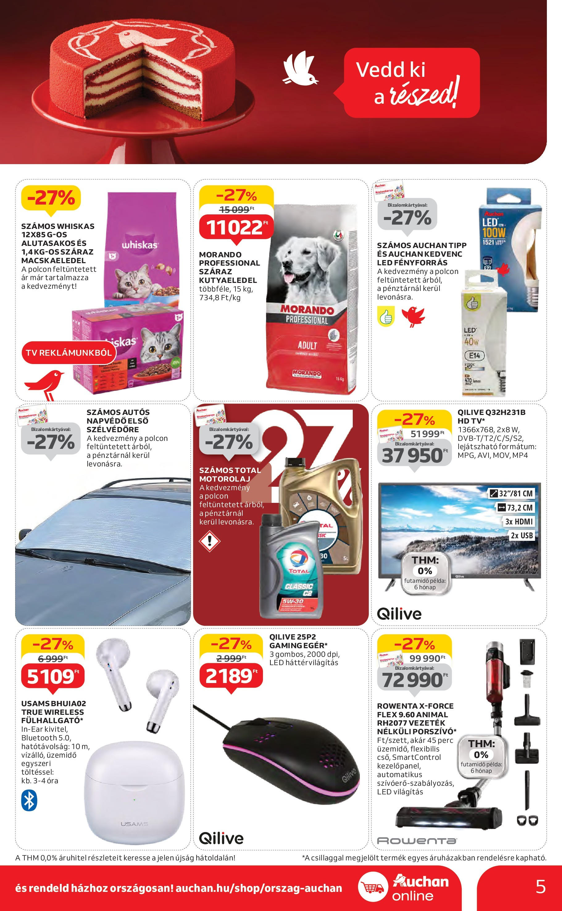 Akciós újság új Auchan - 2025.05.15. -tól/töl ⏳ | Oldal: 5 | Termékek: Macskaeledel, Kutyaeledel, Whiskas, Motorolaj Auchan Akciós újság - 2025.05.15. -tól/töl > akció, lapozható szórólap 🛍️ | Oldal: 5 | Termékek: Macskaeledel, Kutyaeledel, Whiskas, Motorolaj