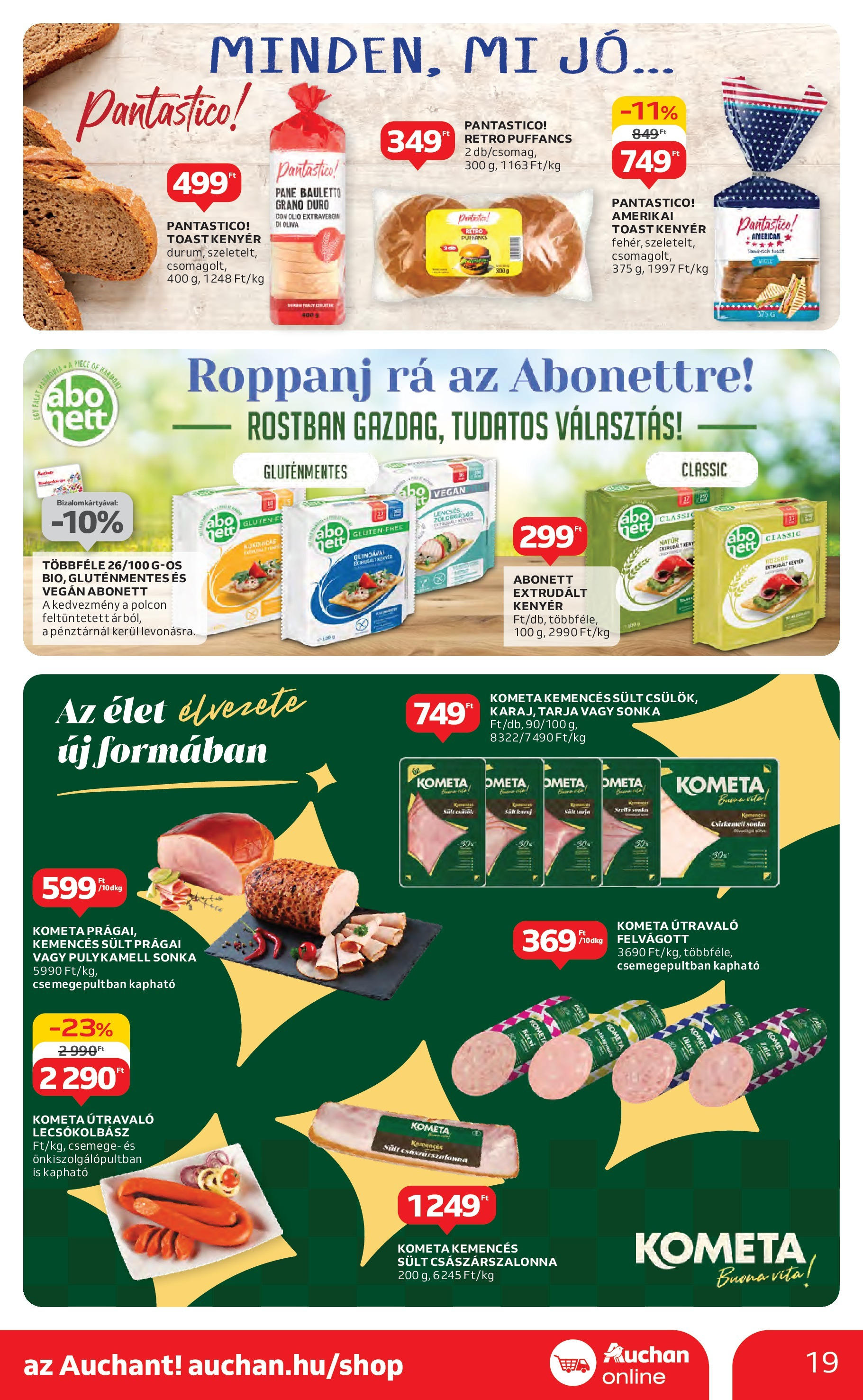 Akciós újság új Auchan - 2025.05.15. -tól/töl ⏳ | Oldal: 19 | Termékek: Sonka, Bacon, Csirkemell, Extrudált kenyér Auchan Akciós újság - 2025.05.15. -tól/töl > akció, lapozható szórólap 🛍️ | Oldal: 19 | Termékek: Sonka, Bacon, Csirkemell, Extrudált kenyér