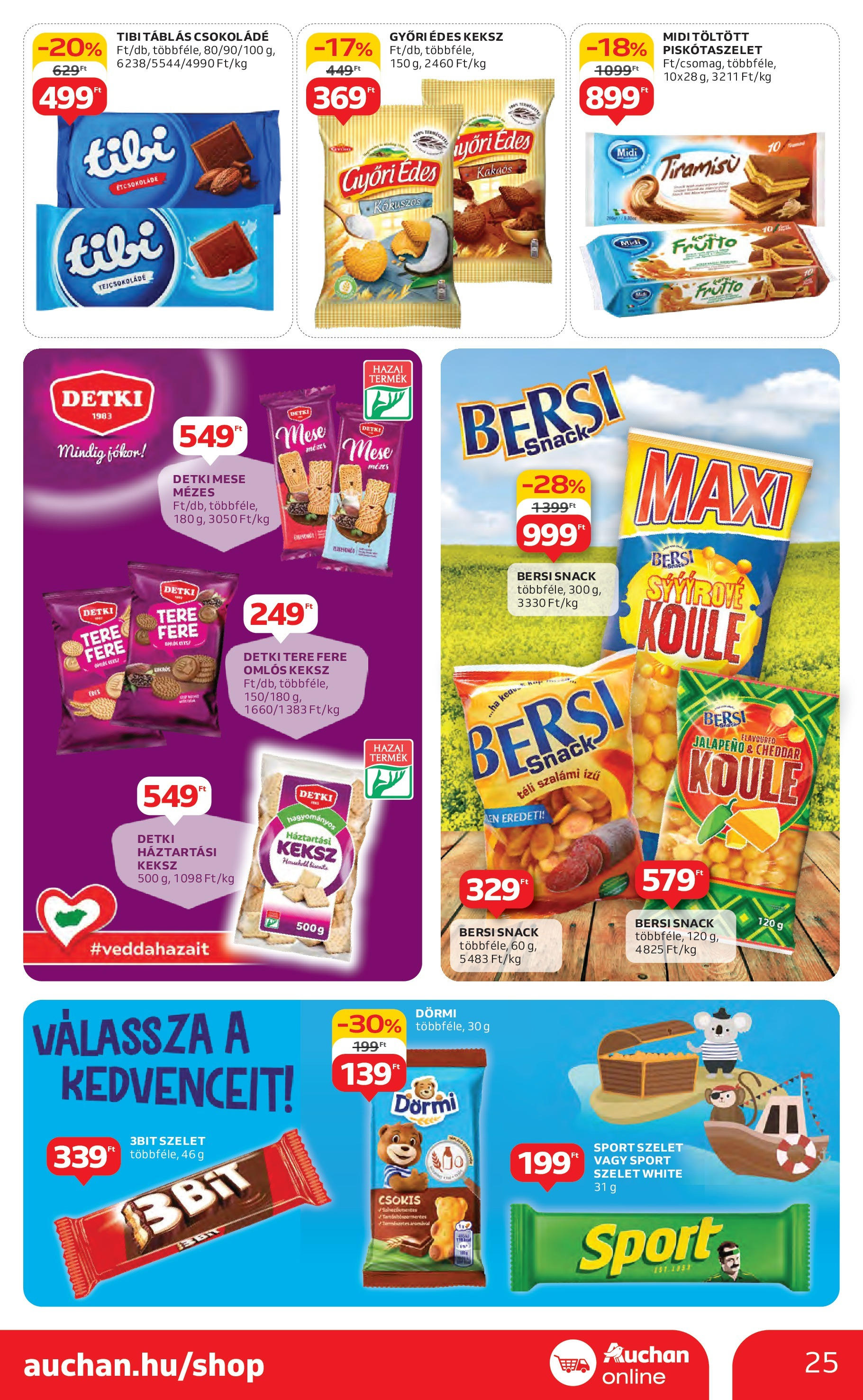 Akciós újság új Auchan - 2025.05.15. -tól/töl ⏳ | Oldal: 25 | Termékek: Tiramisu, Tejcsokoládé, Csokoládé, Szalámi Auchan Akciós újság - 2025.05.15. -tól/töl > akció, lapozható szórólap 🛍️ | Oldal: 25 | Termékek: Tiramisu, Tejcsokoládé, Csokoládé, Szalámi