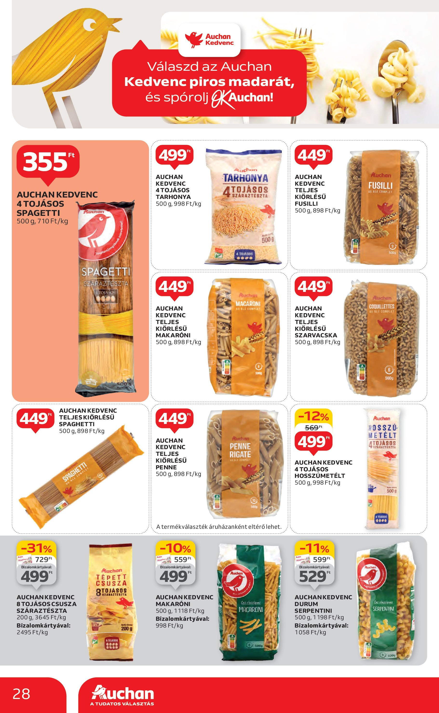 Akciós újság új Auchan - 2025.05.15. -tól/töl ⏳ | Oldal: 28 | Termékek: Spagetti, Tarhonya, Penne, Száraztészta Auchan Akciós újság - 2025.05.15. -tól/töl > akció, lapozható szórólap 🛍️ | Oldal: 28 | Termékek: Spagetti, Tarhonya, Penne, Száraztészta