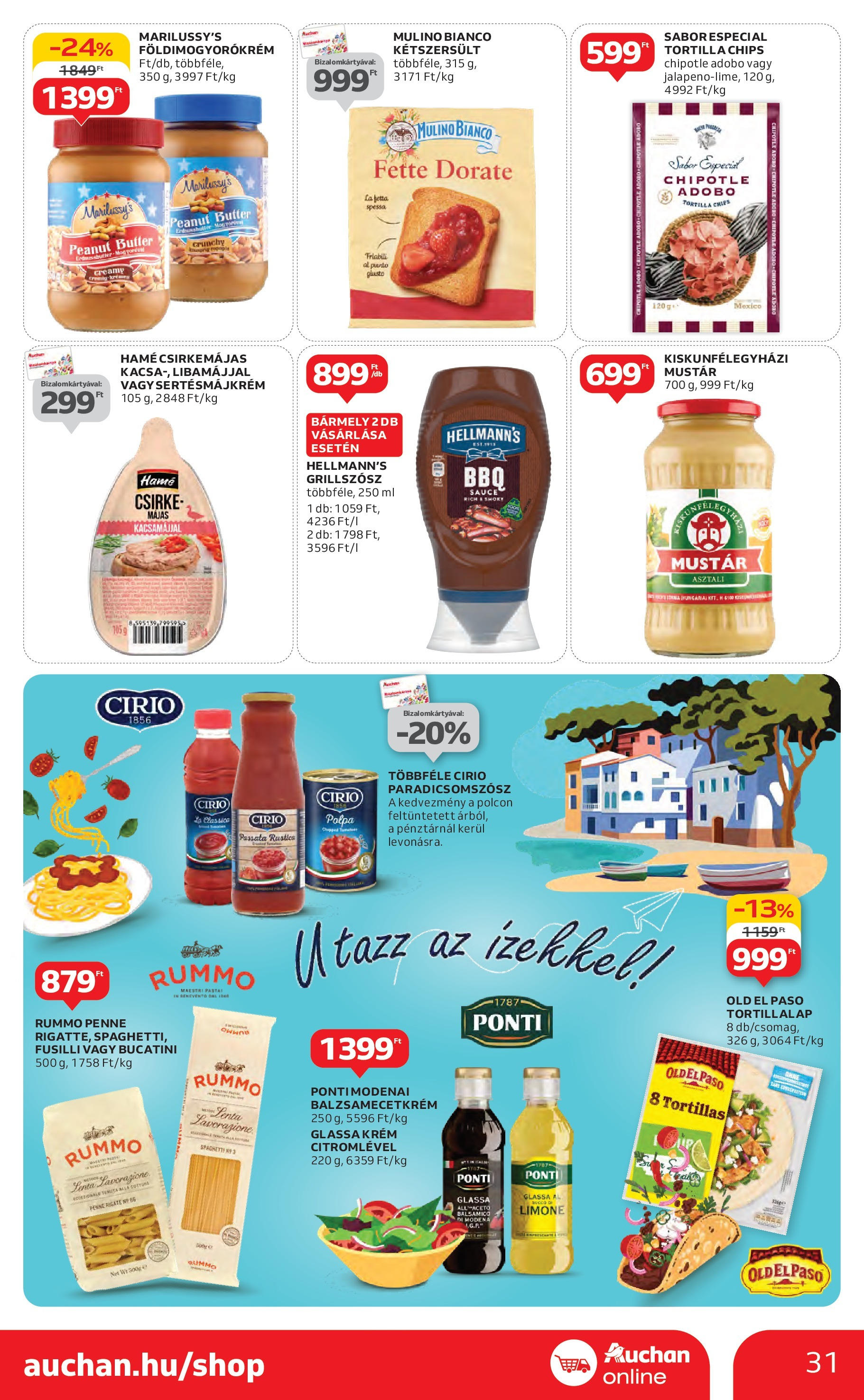 Akciós újság új Auchan - 2025.05.15. -tól/töl ⏳ | Oldal: 31 | Termékek: Tortilla, Grill, Kétszersült, Mustár Auchan Akciós újság - 2025.05.15. -tól/töl > akció, lapozható szórólap 🛍️ | Oldal: 31 | Termékek: Tortilla, Grill, Kétszersült, Mustár