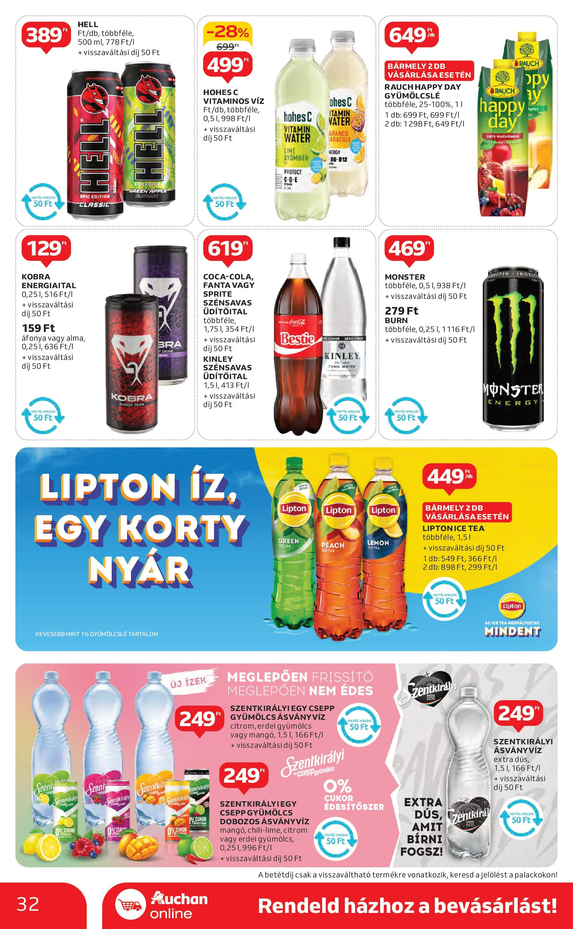 Akciós újság új Auchan - 2025.05.15. -tól/töl ⏳ | Oldal: 32 | Termékek: Fanta, Hohes c, Ásványvíz, Tea Auchan Akciós újság - 2025.05.15. -tól/töl > akció, lapozható szórólap 🛍️ | Oldal: 32 | Termékek: Fanta, Hohes c, Ásványvíz, Tea