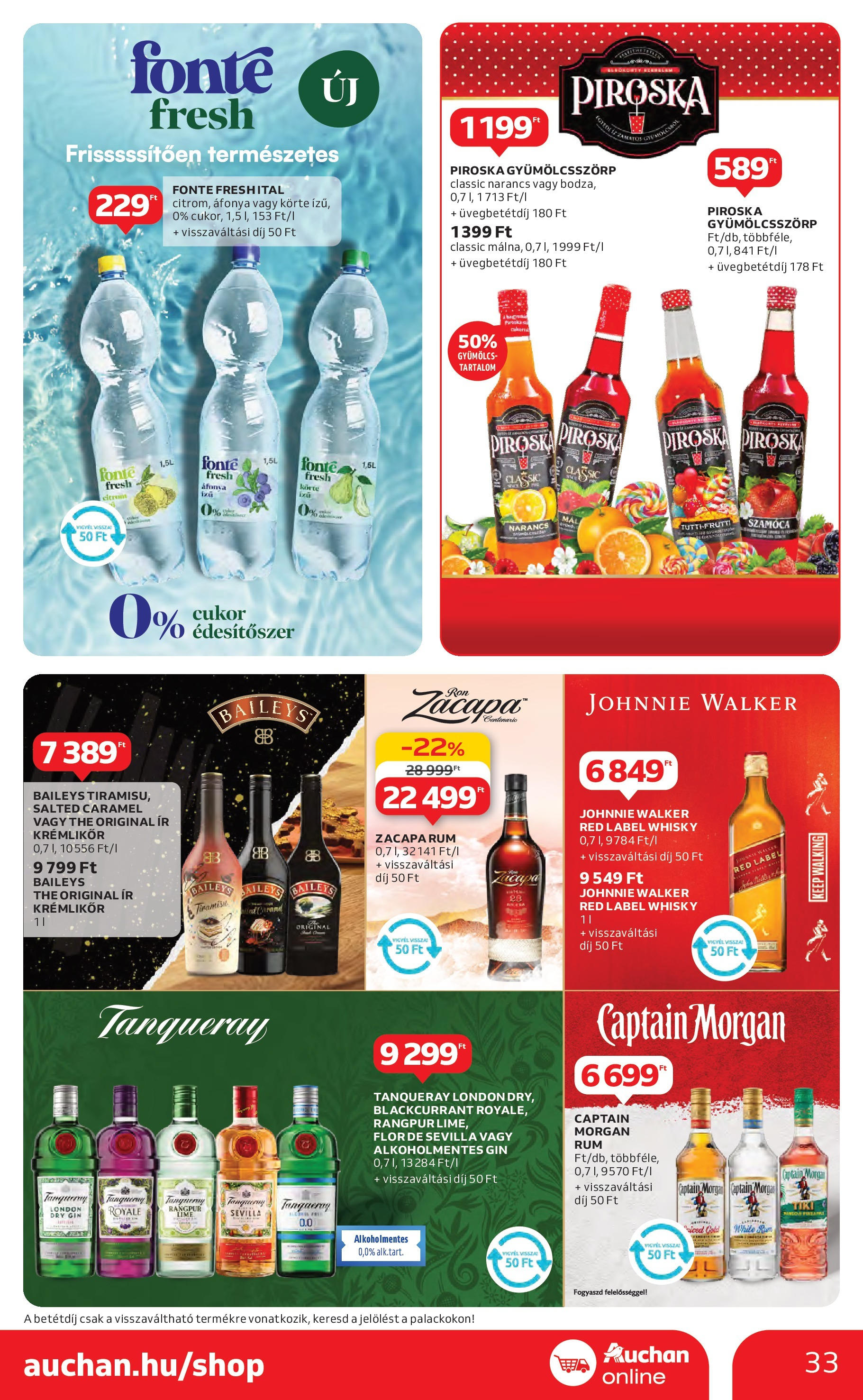 Akciós újság új Auchan - 2025.05.15. -tól/töl ⏳ | Oldal: 33 | Termékek: Lime, Krémlikőr, Narancs, Gin Auchan Akciós újság - 2025.05.15. -tól/töl > akció, lapozható szórólap 🛍️ | Oldal: 33 | Termékek: Lime, Krémlikőr, Narancs, Gin