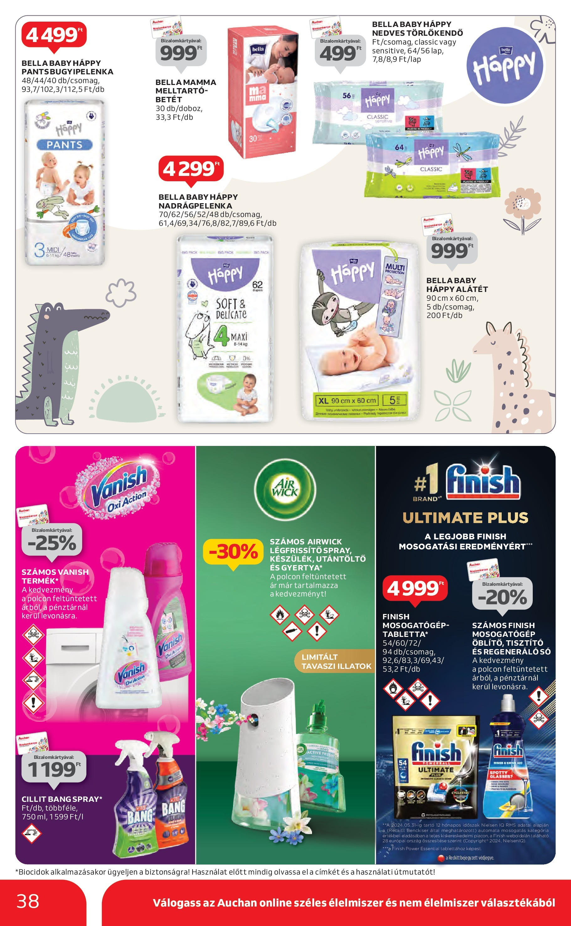 Akciós újság új Auchan - 2025.05.15. -tól/töl ⏳ | Oldal: 38 | Termékek: Törlőkendő, Légfrissítő, Nedves törlőkendő, Melltartó Auchan Akciós újság - 2025.05.15. -tól/töl > akció, lapozható szórólap 🛍️ | Oldal: 38 | Termékek: Törlőkendő, Légfrissítő, Nedves törlőkendő, Melltartó