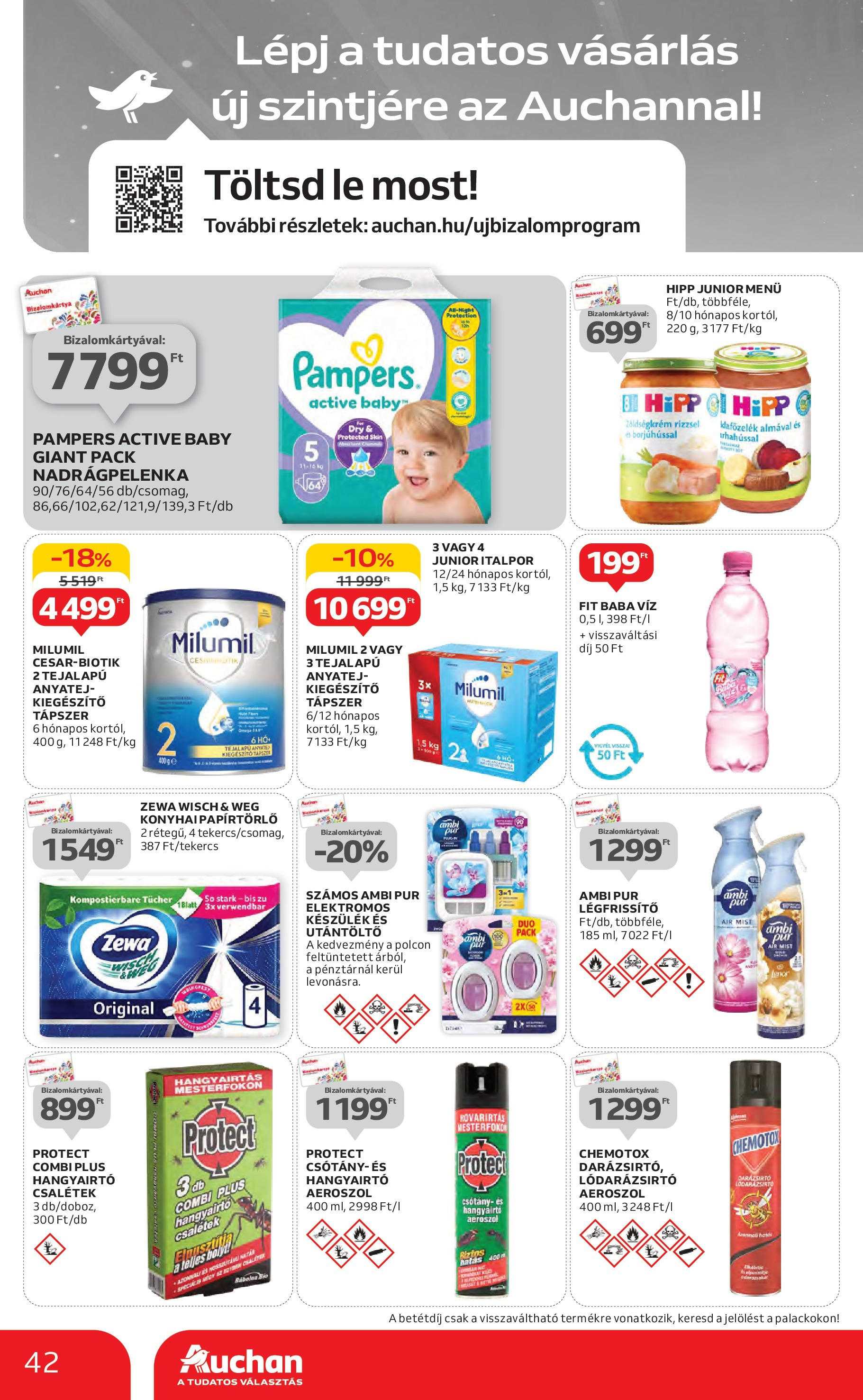 Akciós újság új Auchan - 2025.05.15. -tól/töl ⏳ | Oldal: 42 | Termékek: Légfrissítő, Hangyairtó, Italpor, Só Auchan Akciós újság - 2025.05.15. -tól/töl > akció, lapozható szórólap 🛍️ | Oldal: 42 | Termékek: Légfrissítő, Hangyairtó, Italpor, Só