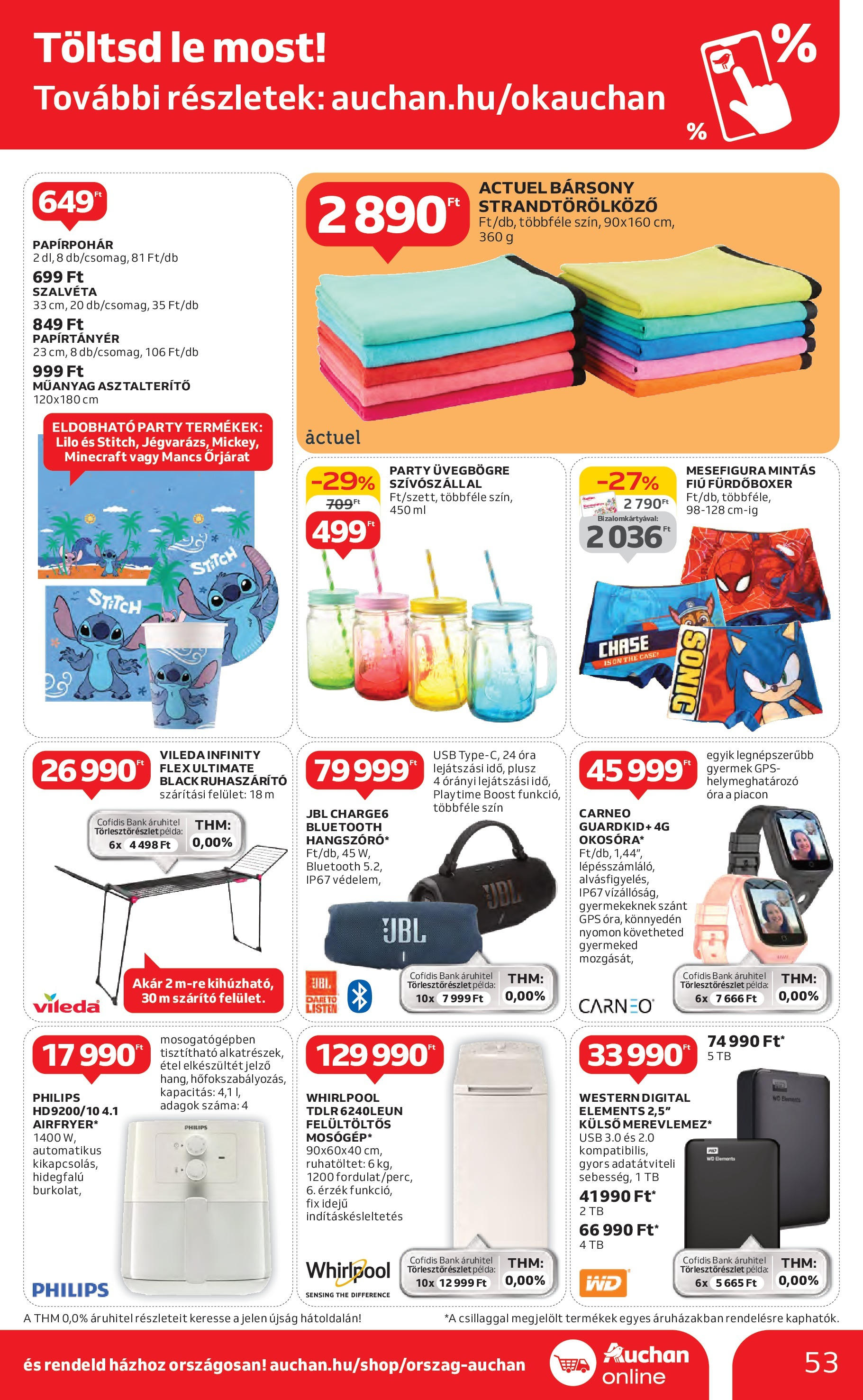 Akciós újság új Auchan - 2025.05.15. -tól/töl ⏳ | Oldal: 53 | Termékek: Smartwatch, Asztalterítő, Óra, Vileda Auchan Akciós újság - 2025.05.15. -tól/töl > akció, lapozható szórólap 🛍️ | Oldal: 53 | Termékek: Smartwatch, Asztalterítő, Óra, Vileda